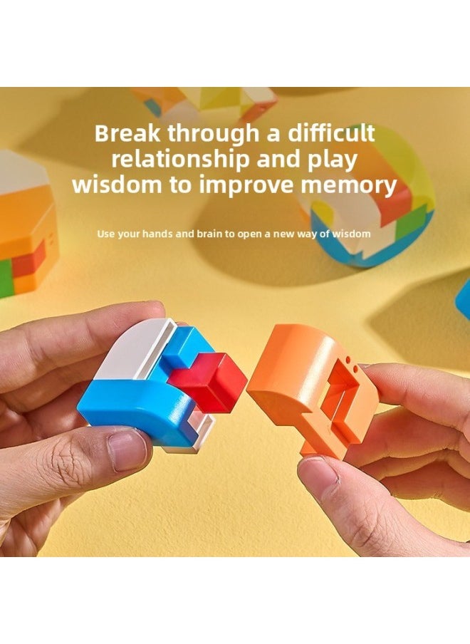 Generic - Children's Building Blocks Luban Year-old Thinking Complete Set Of Toys For Primary School Students Keyhole Intelligence Training Kong Mingyi-Color:Entry 6-piece Set Type B (comes With Sling) - Image 1