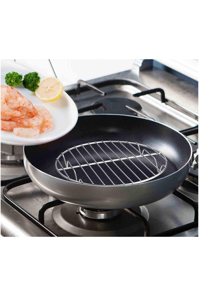 TeamFar TeamFar Round Cooling Rack Set of 3, 7½ & 9 & 10½ Inch, Stainless Steel Round Baking Steaming Rack Set, Fit for Oven/Pot/Air fryer, Healthy & Dishwasher Safe, Mirror Finish & Smooth Edge - Image 5