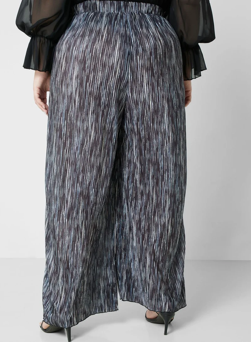 Ginger Plus Textured Wide Leg Pants