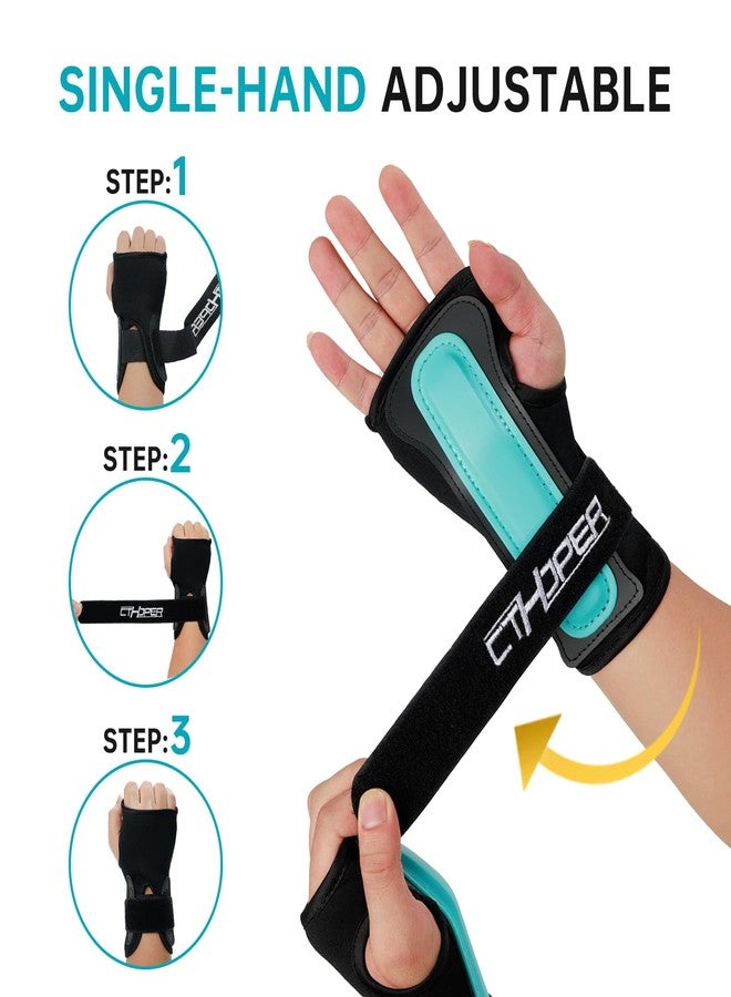 CTHOPER Wrist Guards Hand Protector for Snowboarding, Skiing, Skateboarding, Skating, Adults/Kids/Youth Sports Wrist Brace Protective Gear(1 Pair) (S) - Image 3
