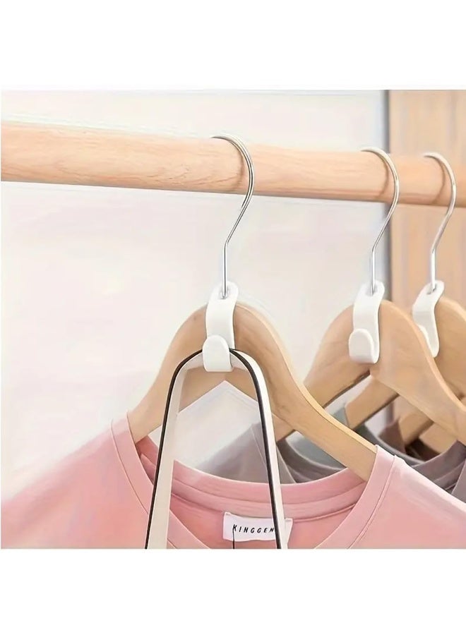Red Dot Gift® 20 PCS White Color Space Saving Hanger Connector Hooks - Clothes Hanger Space Saver for Closet Organization, Space Saving Hangers for Clothes, Clothes Hanger Connector Hooks (White) - Image 3