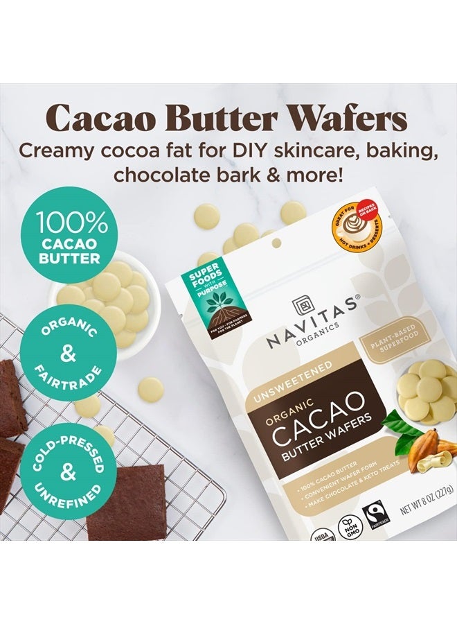 Navitas Organics رقائق زبدة الكاكاو، 8 أونصات — عضوي، غير معدل وراثيًا، تجارة عادلة، خالي من الغلوتين - Image 2