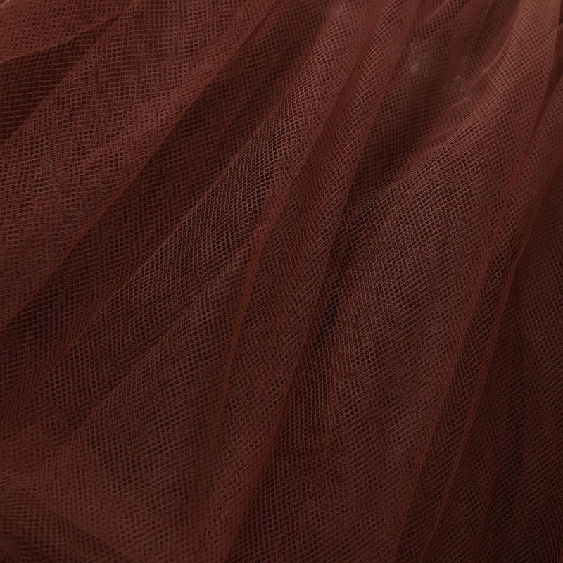 Phantomon Tutu Skirt Women's Teens Classic Elastic 5 Layered Tulle Ballet Skirt, 1950s Vintage Style Short Skirt, Adult Size - Image 4