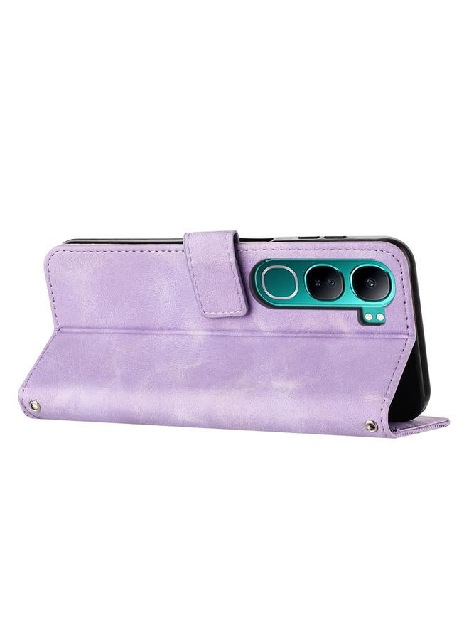 erorex Case For vivo Y300 Global / V40 Lite IDN Dream Triangle Leather Phone Case with Lanyard - Image 3