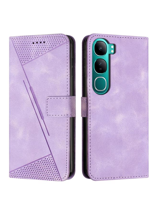 erorex Case For vivo Y300 Global / V40 Lite IDN Dream Triangle Leather Phone Case with Lanyard - Image 1