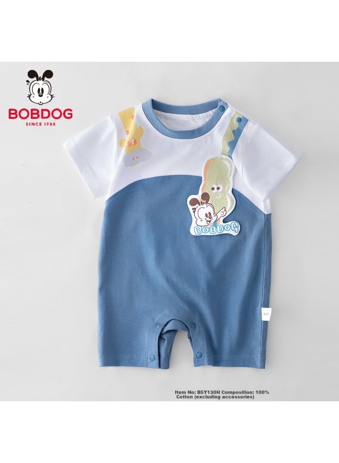 Babu Bean Babbudou Baby Summer Romper, New Style, Short-Sleeved, Boys' Onesie, Infant Crawling Suit, Cartoon Outfit For Young Children - Image 1
