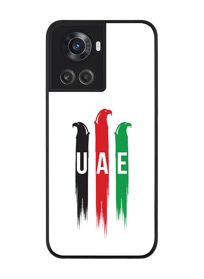 Stylizedd Rugged Black edge case for OnePlus 10R 5G/OnePlus Ace 5G Slim fit Soft Case Flexible Rubber Edges Anti Drop TPU Gel Thin Cover - UAE Falcons - Image 1