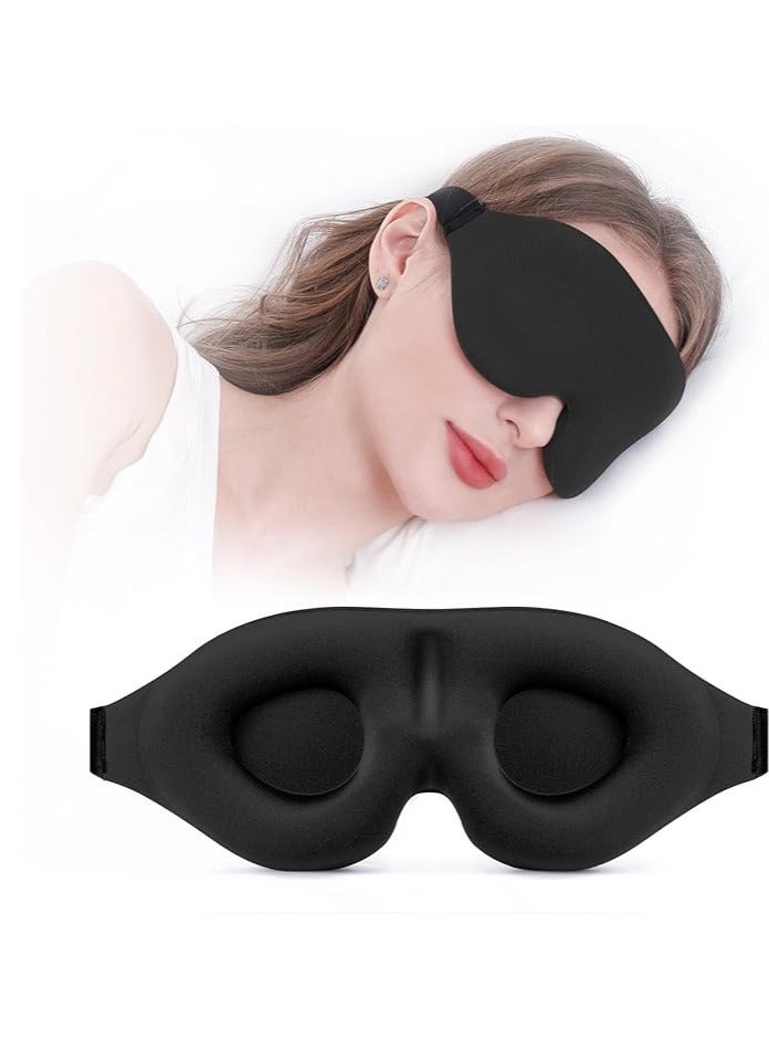 Sleep Mask for Women Men, 100% Blockout Light Eye Mask for Sleeping - Image 1