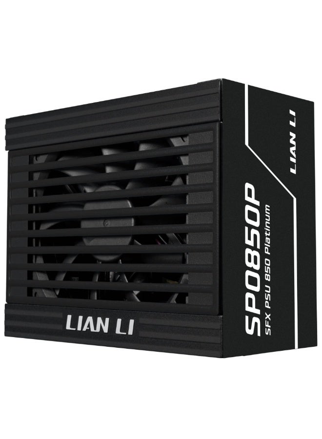 LIAN LI SP Platinum 850W SFX Fully Modular Power Supply, 80 PLUS Platinum Efficiency, ATX 3.1 & PCIe 5.1 Ready, 12V-2×6 600W Cable, FDB 92mm Silent Fan (Zero RPM Mode), 100% Japanese 105°C Capacitors, SFX-to-ATX Bracket, Black | G9P.SP0850P.B000.US - Image 1