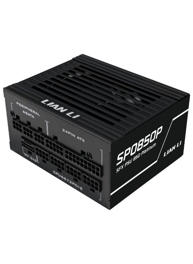 LIAN LI SP Platinum 850W SFX Fully Modular Power Supply, 80 PLUS Platinum Efficiency, ATX 3.1 & PCIe 5.1 Ready, 12V-2×6 600W Cable, FDB 92mm Silent Fan (Zero RPM Mode), 100% Japanese 105°C Capacitors, SFX-to-ATX Bracket, Black | G9P.SP0850P.B000.US - Image 2