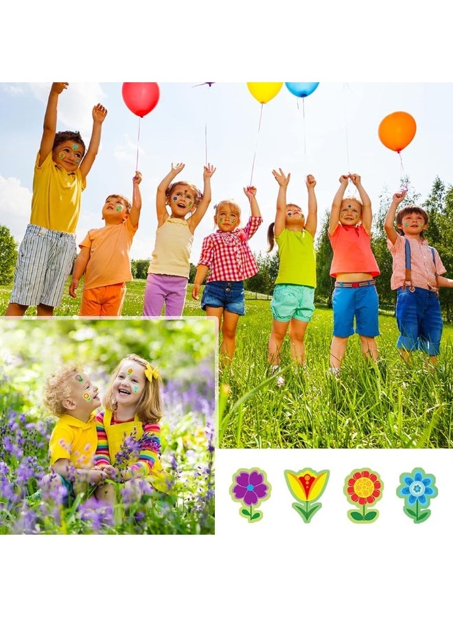 Pajean 480 Pieces Spring Flower Stickers for Kids Self Adhesive Multicolored Flowers Stickers Teachers Flowers Plant Planner Scrapbooking Book Stickers for Easter Spring Theme Party(Vivid Style) - Image 2