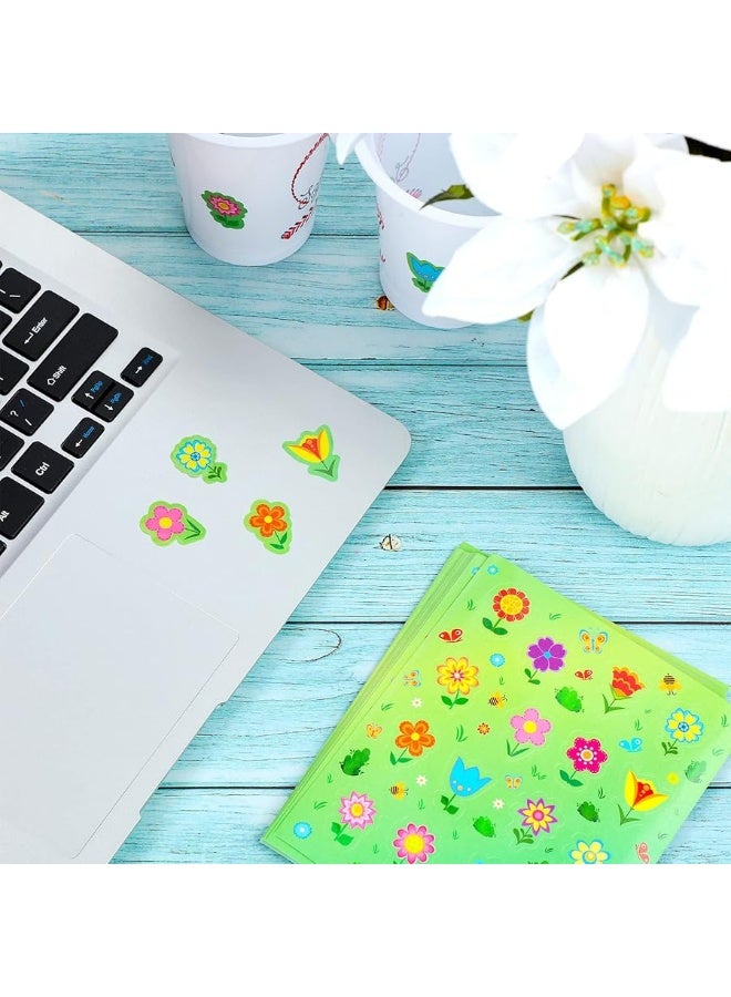 Pajean 480 Pieces Spring Flower Stickers for Kids Self Adhesive Multicolored Flowers Stickers Teachers Flowers Plant Planner Scrapbooking Book Stickers for Easter Spring Theme Party(Vivid Style) - Image 5