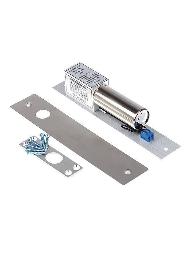 NIBEMINENT Electric Drop Bolt Door Lock Silver  - Image 1