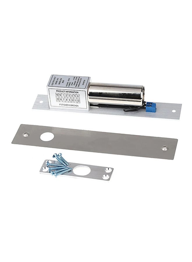 NIBEMINENT Electric Drop Bolt Door Lock Silver  - Image 2
