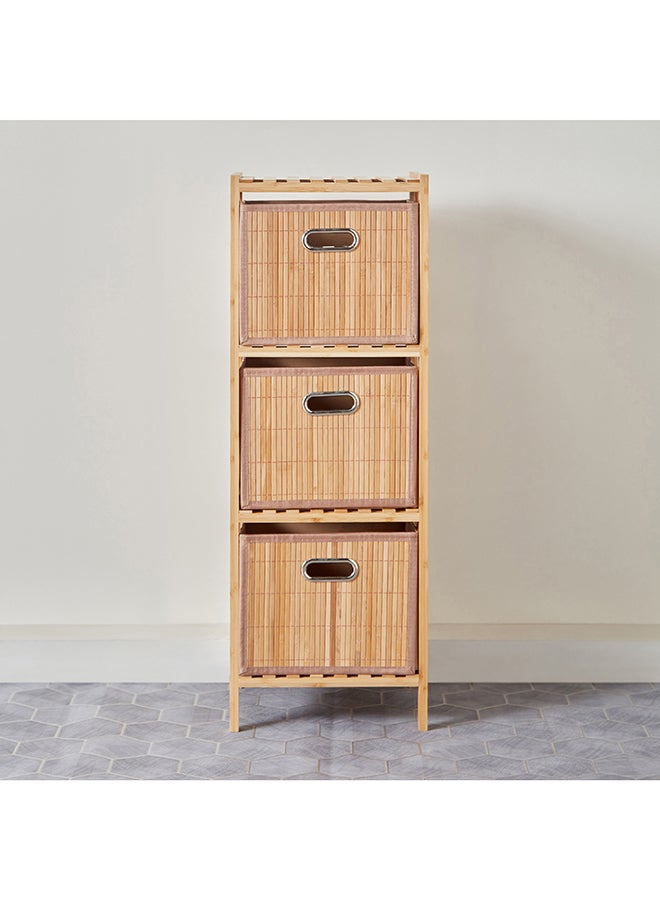 Home Box خزانة حمام ناتورا بامبو 3 أدراج 32 × 90 × 30 سم  - Image 2
