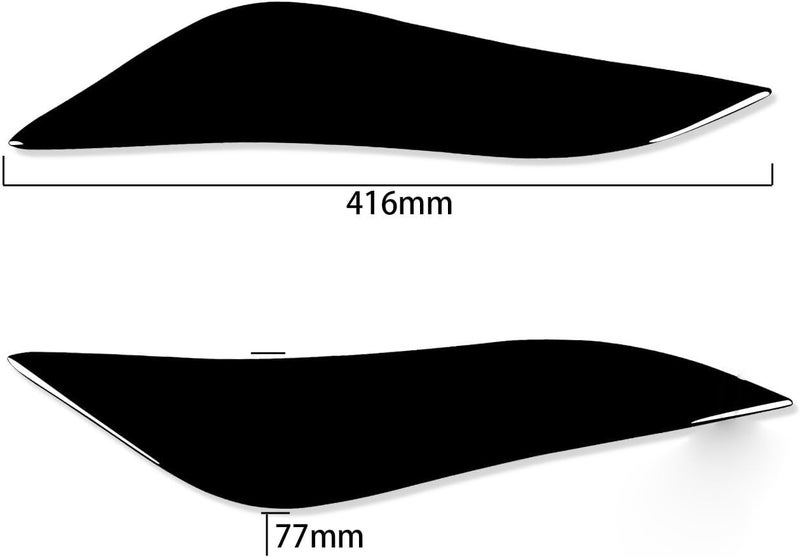 Vuzmode Gloss Black Headlight Eyebrow Stickers for Toyota Supra - Image 2