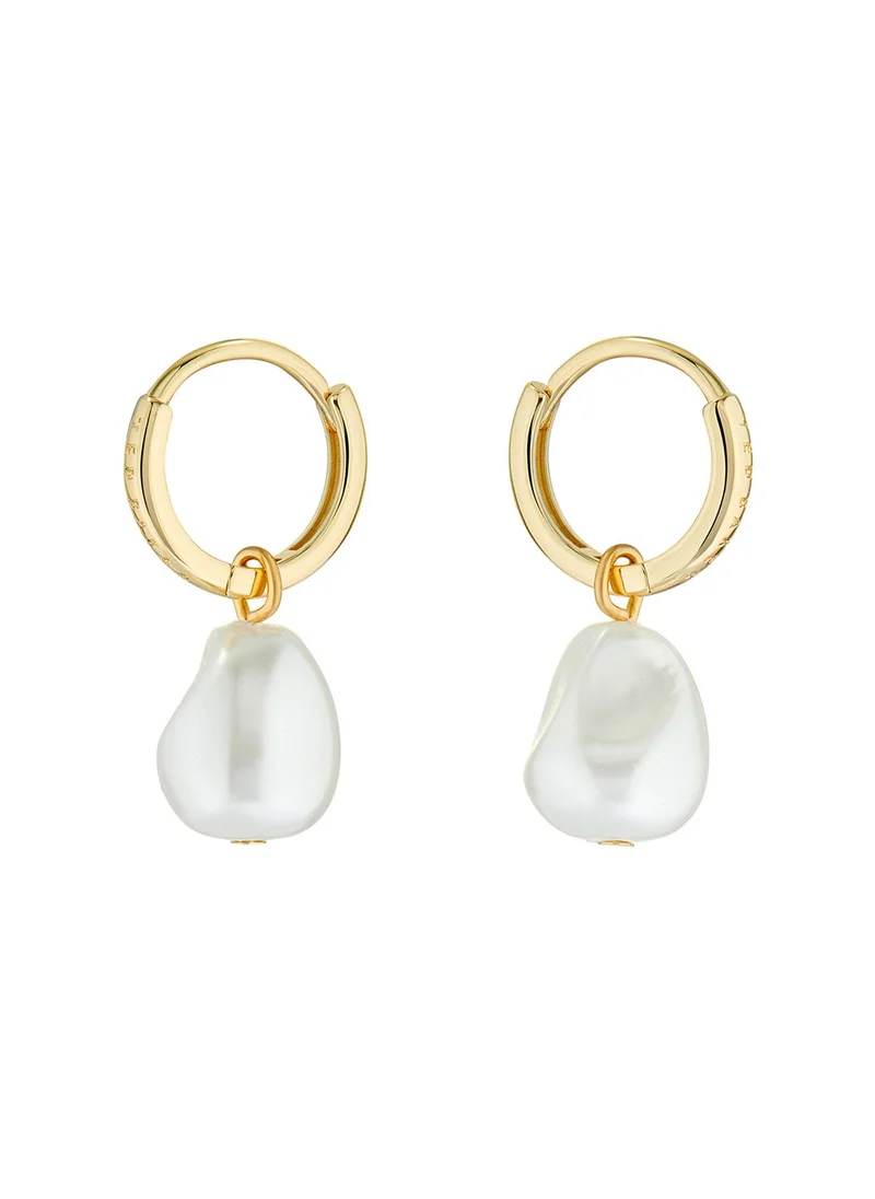 Ted Baker Periaa Pearly Chain Huggie Earrings