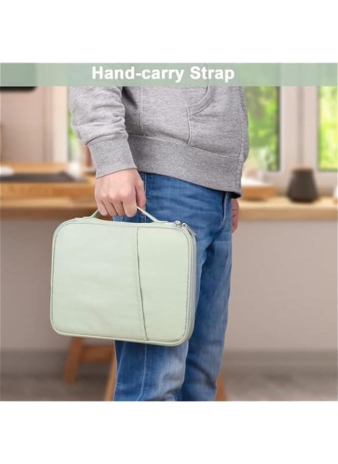 HOOKOR iPad Carrying Case, Padded Protective Travel Tablet Sleeve Bag for iPad Pro 11, iPad 10.9 (10th Gen), iPad Air (5/4th Gen), Galaxy Tab S9/S8 (Green, 12-13 Inch)  - Image 4