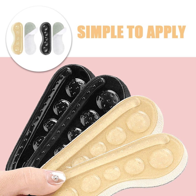 Non Slip Heel Grips 2 Pairs Self Adhesive Anti Friction Shoe Inserts Prevent Blisters - Image 4