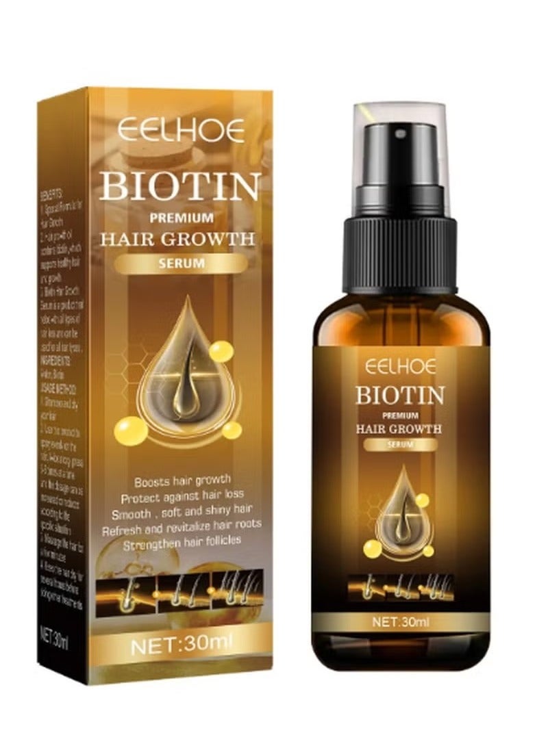 EELHOE Hair Growth Spray, Biotin Thickening Herbal Serum, Anti-hair Loss Hair Care Oil, Fast Hair Growth Biotin Herbal Serum For Thicker Longer And Stronger Hair, (1pc 30ml) - Image 1