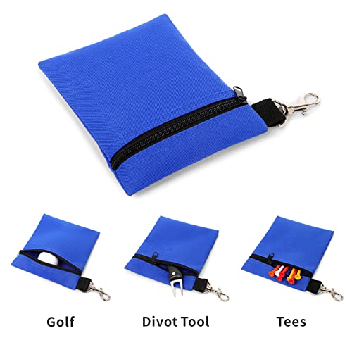 BuyAgain Golf Tee Pouch, 5.62 X 6.87 Inch Professional Zipper Golf Tee/Ball Pouch Bag With Metal Lobster Claw Clip. - Image 5