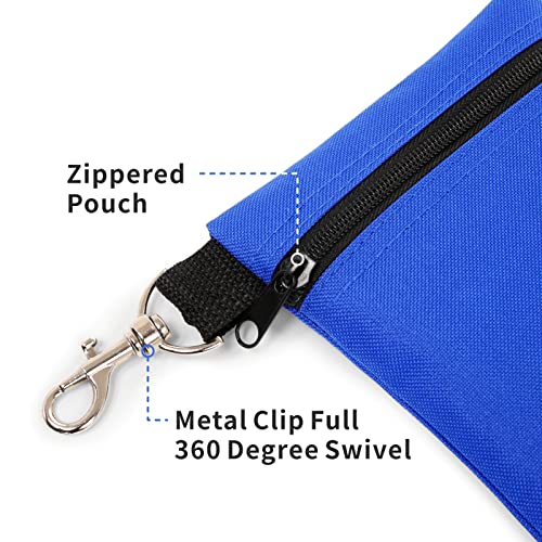BuyAgain Golf Tee Pouch, 5.62 X 6.87 Inch Professional Zipper Golf Tee/Ball Pouch Bag With Metal Lobster Claw Clip. - Image 4