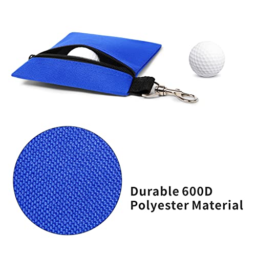 BuyAgain Golf Tee Pouch, 5.62 X 6.87 Inch Professional Zipper Golf Tee/Ball Pouch Bag With Metal Lobster Claw Clip. - Image 3