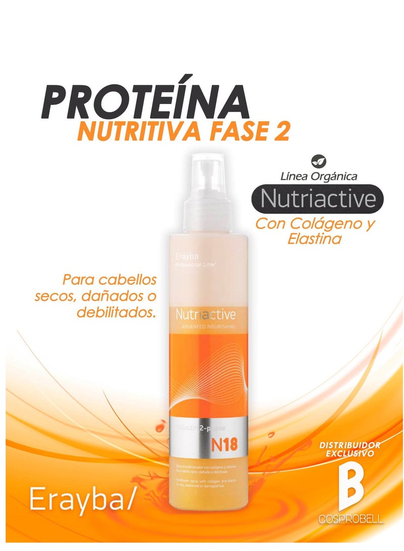 Erayba Nutriactive set, Nourishing and moisturizing with Collagen and Elastin for Brittle, Damaged and dry hair, Shampoo 500 ml, Conditioner 500 ml, N18 Colastin Conditioner, two phases 500 ml - Image 2