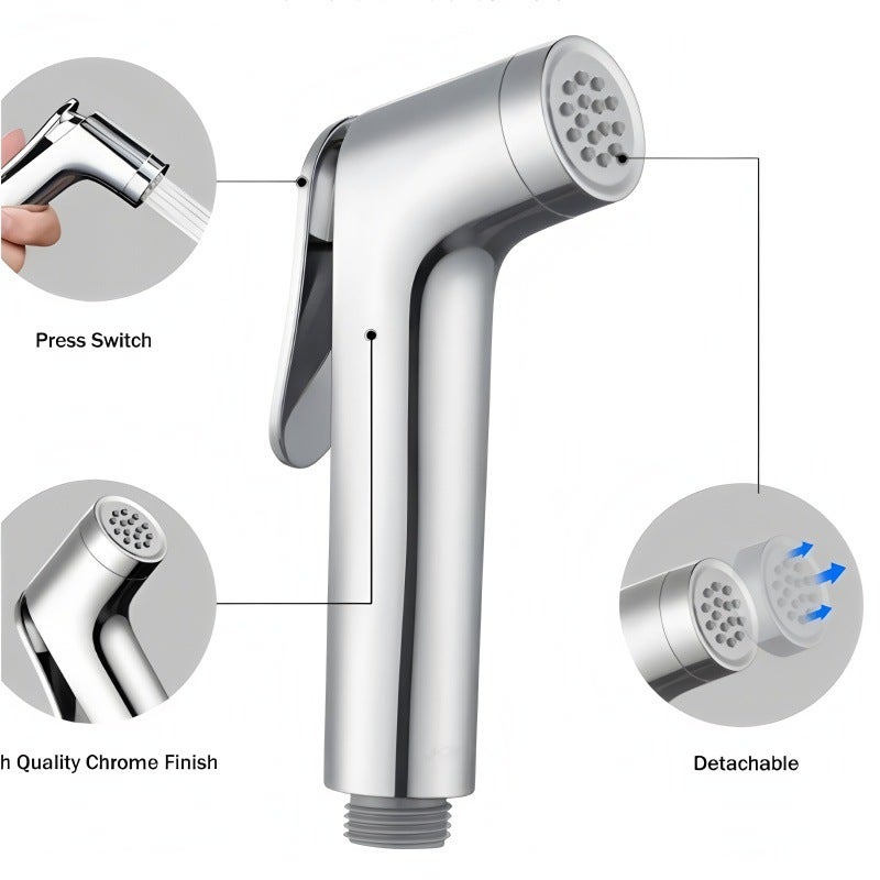 ABS Bidet Spray Gun Set with Hose, High Pressure Flushing - Image 3