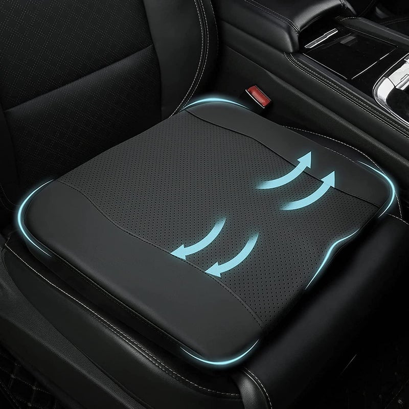 Memory Foam Car Seat Cushion for Sciatica & Lower Back Pain Relief - Black - Image 1