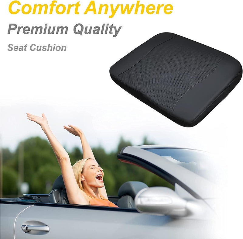 Memory Foam Car Seat Cushion for Sciatica & Lower Back Pain Relief - Black - Image 2