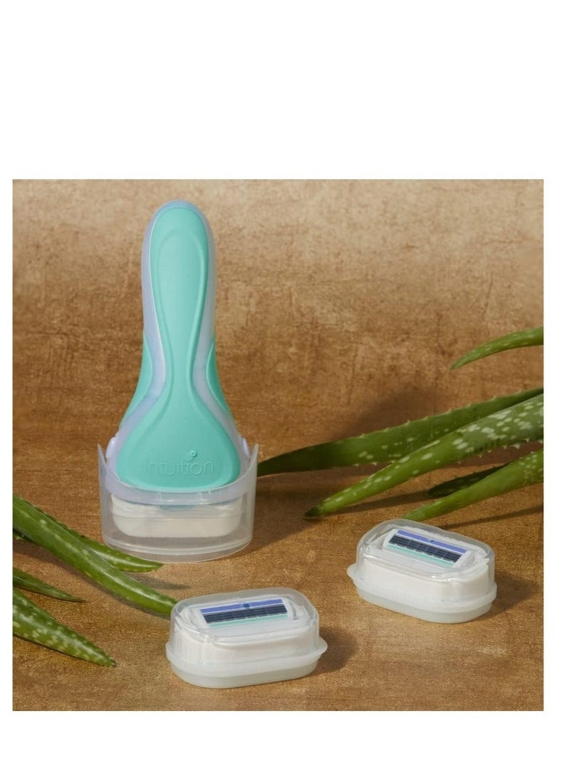 Schick Intuition Shaving razor and foaming mousse with Aloe Vera and Vitamin E - Image 5