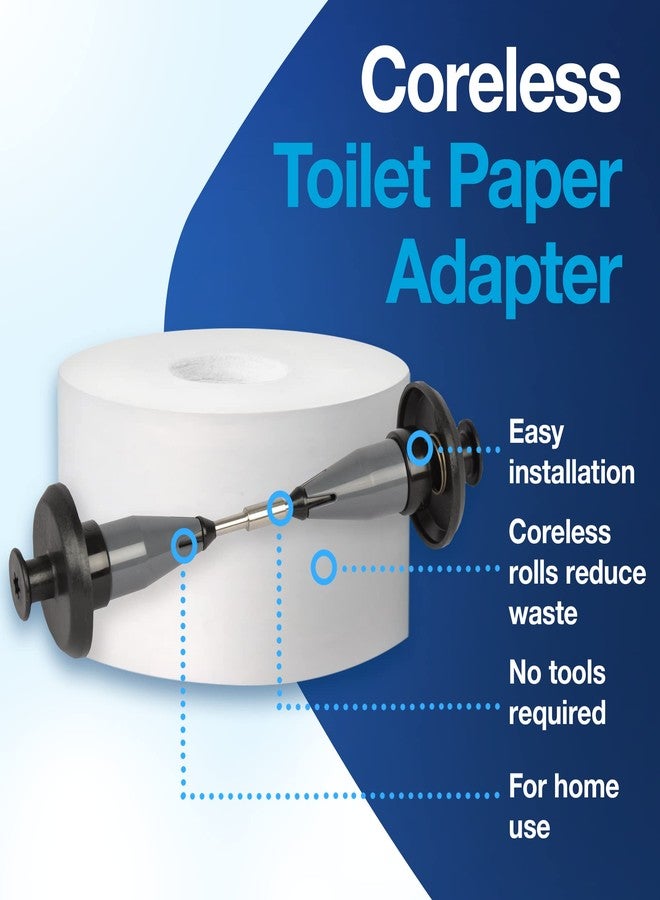 Tork Coreless Spindle Adapter for Home-style Toilet Paper Holders, Installs in Seconds, Fits T7 Coreless Toilet Paper, 2 Count - Image 4