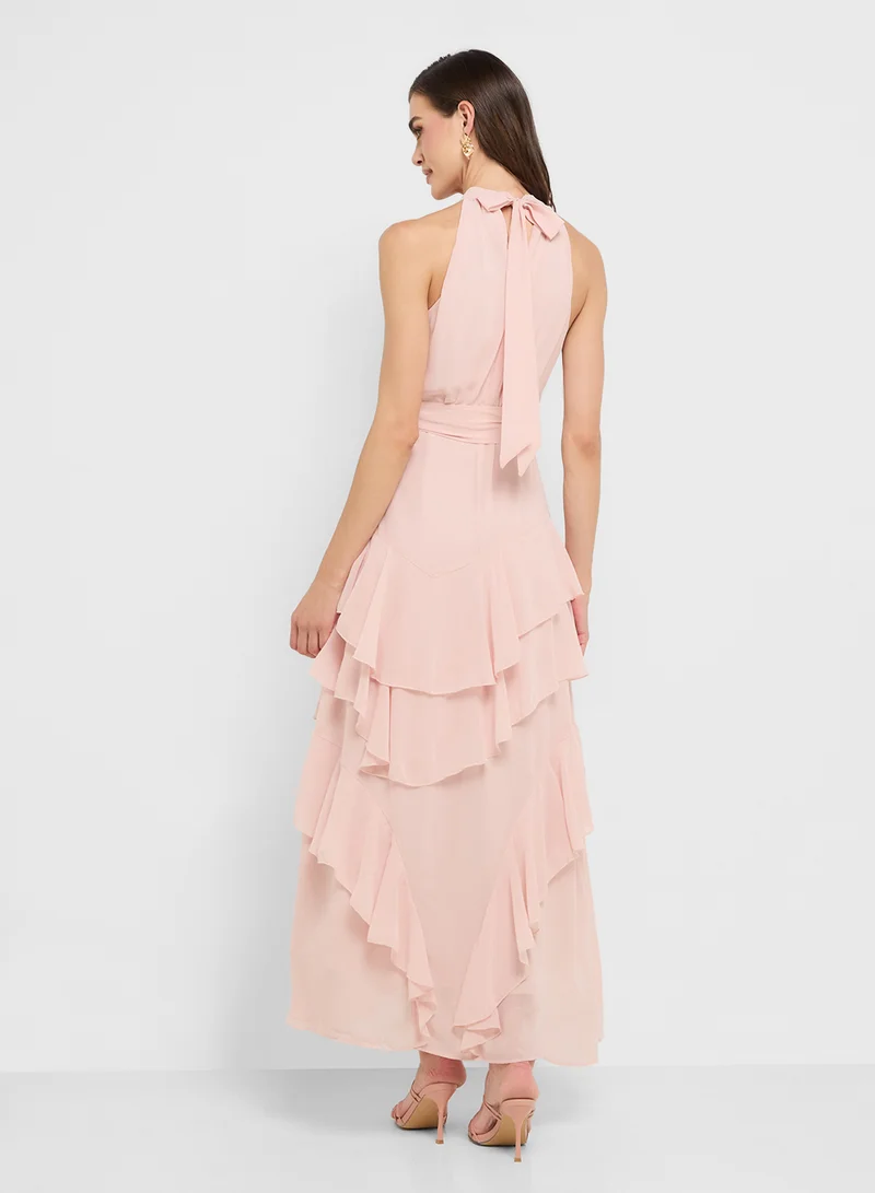 ستايل تشيت Ruffled Chiffon Maxi Dress