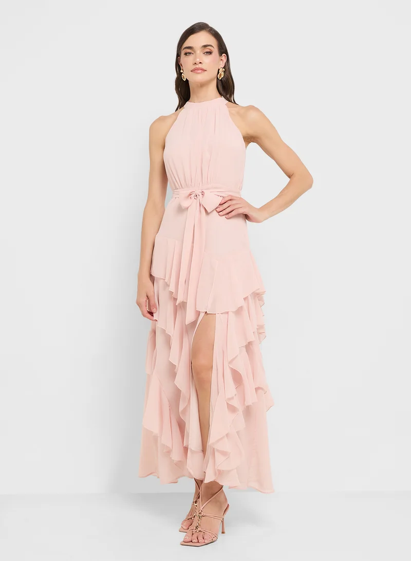 ستايل تشيت Ruffled Chiffon Maxi Dress