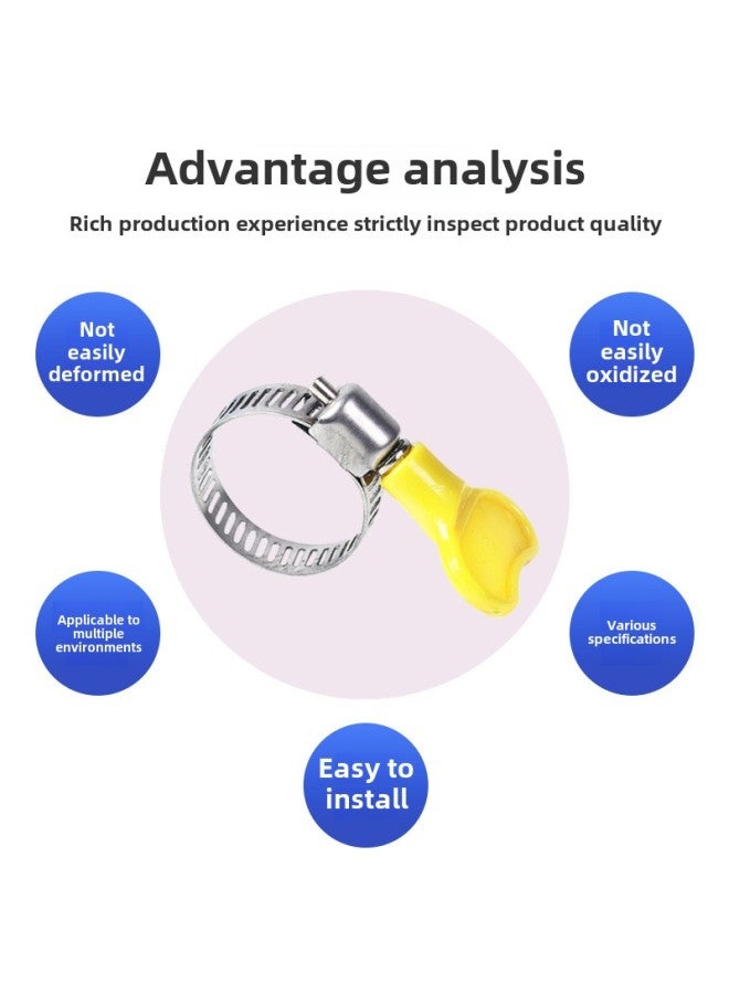201 Stainless Steel Clamp Handle American Hose Hoop Gas Pipe Hose Hoop Car Water Spray Pipe Clip-Series:201 Semi-steel-Model:25-38mm  - Image 4