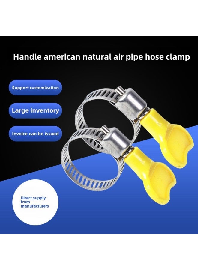 201 Stainless Steel Clamp Handle American Hose Hoop Gas Pipe Hose Hoop Car Water Spray Pipe Clip-Series:201 Semi-steel-Model:25-38mm  - Image 2