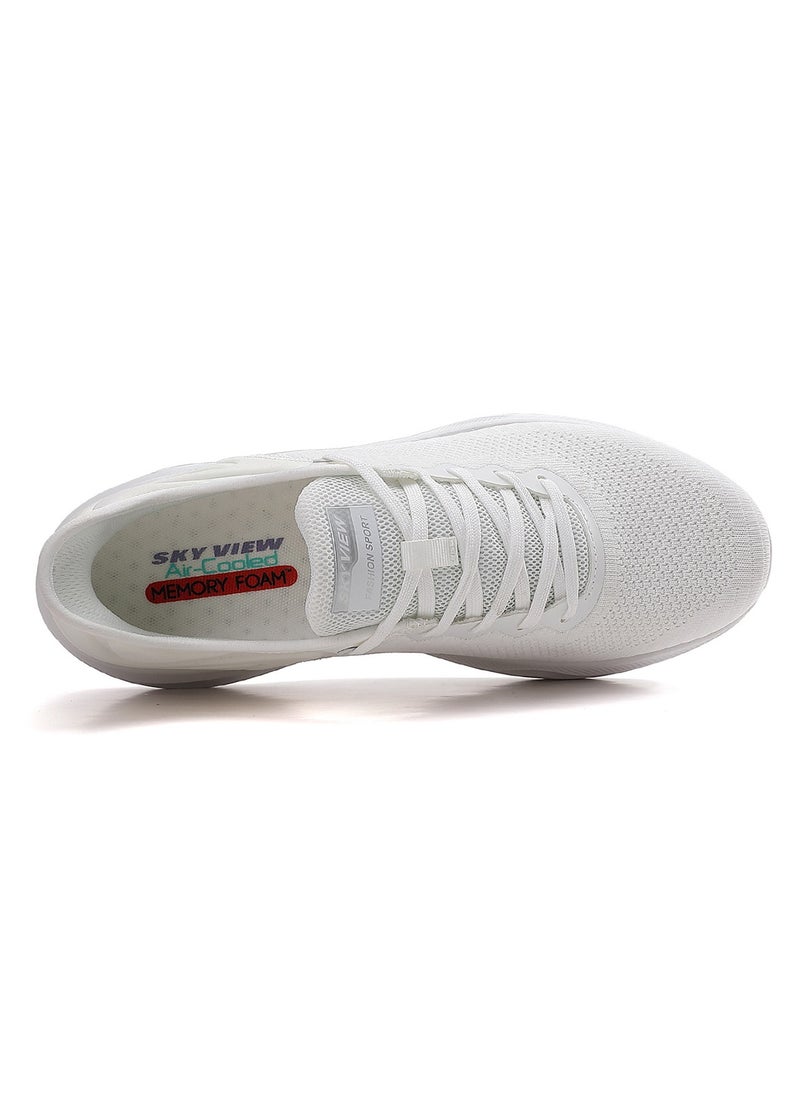 Sky View - Athlesiure Men's Slip-ins Running Shoes Comfortable Lightweight Sports Walking Shoes Lace-Up Tennis Breathable Athletic Gym Workout Cross Training Sneakers White - Image 1