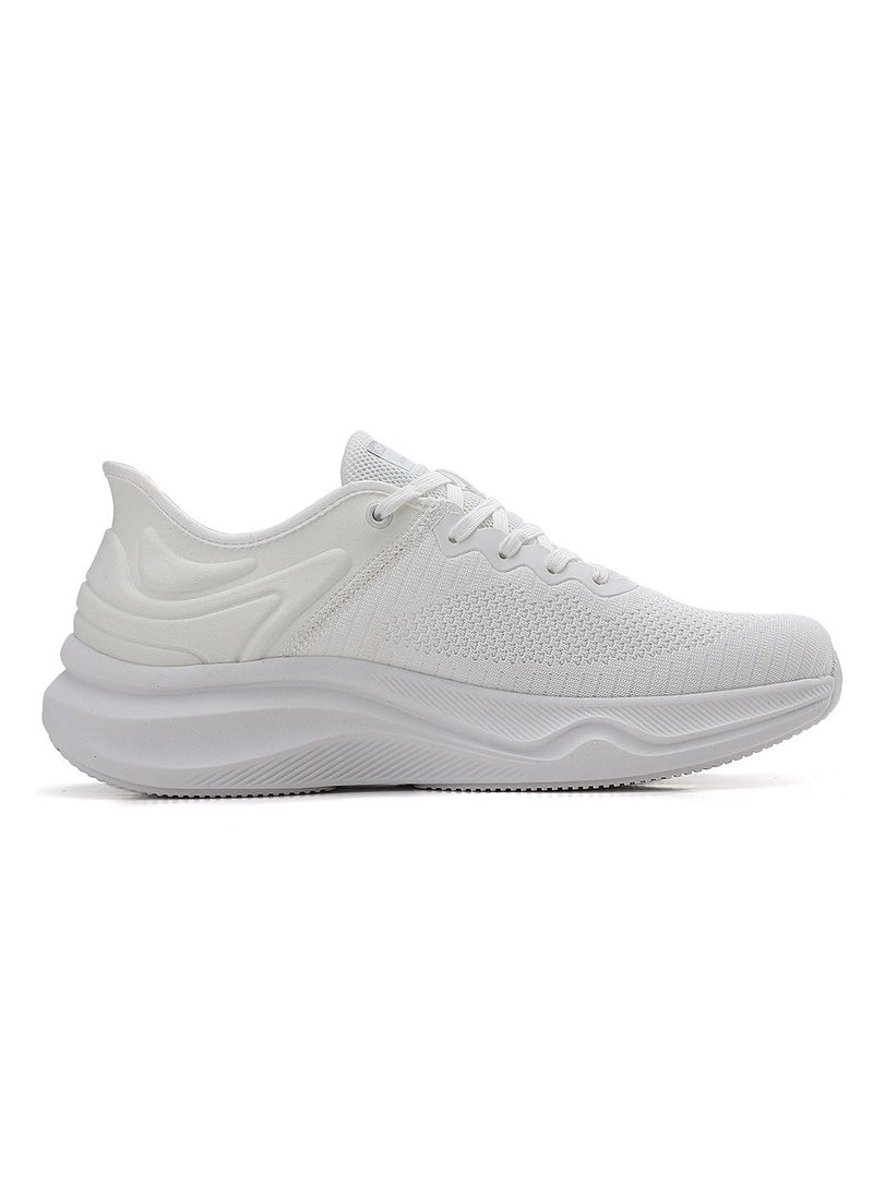 Sky View Athlesiure Men's Slip-ins Running Shoes Comfortable Lightweight Sports Walking Shoes Lace-Up Tennis Breathable Athletic Gym Workout Cross Training Sneakers White - Image 2