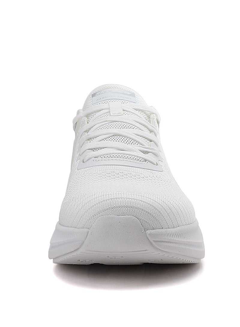 Sky View Athlesiure Men's Slip-ins Running Shoes Comfortable Lightweight Sports Walking Shoes Lace-Up Tennis Breathable Athletic Gym Workout Cross Training Sneakers White - Image 3
