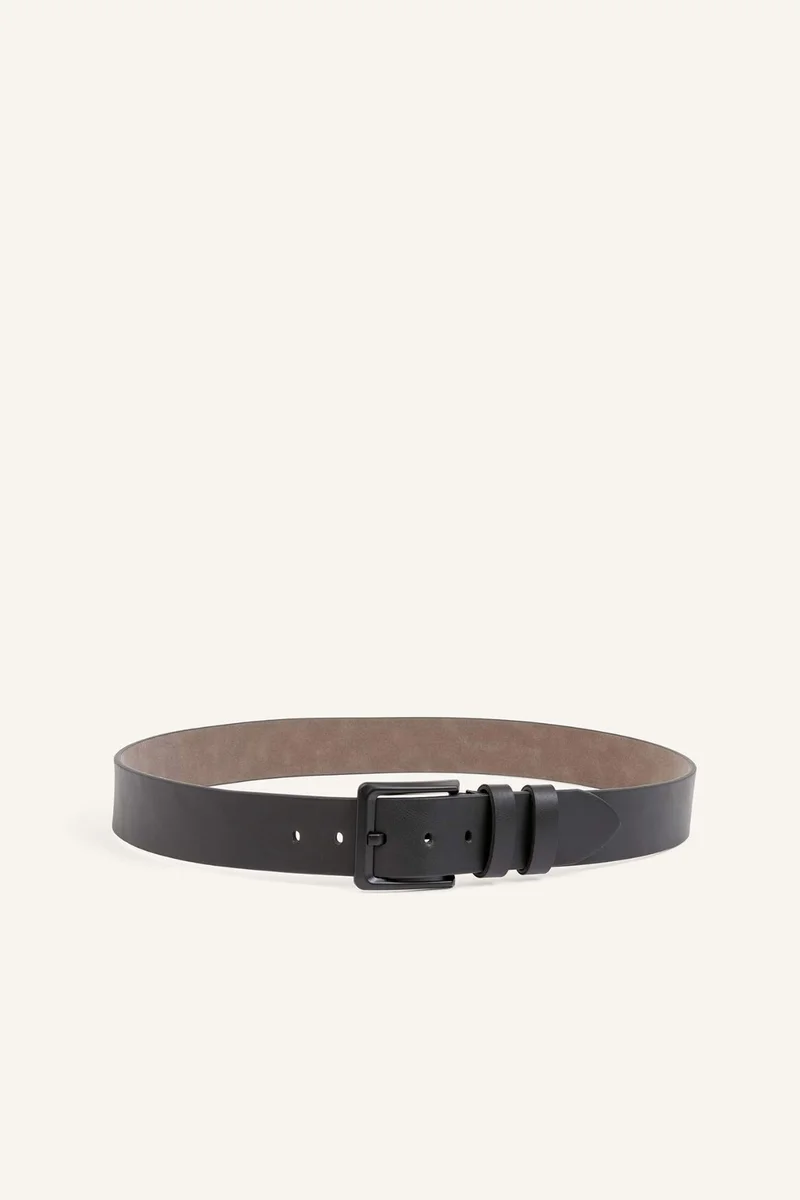 ديفاكتو Man Rectangle Clasp Faux Leather Classic Belt