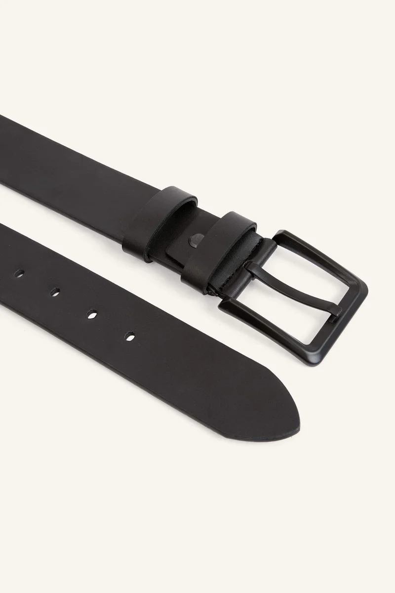 Defacto  Man Rectangle Clasp Faux Leather Classic Belt for Men | Best Price UAE