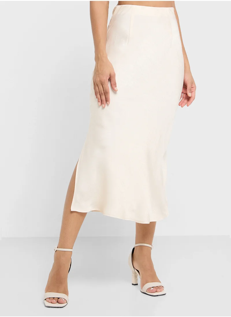 ELLA Satin Skirt with Slit