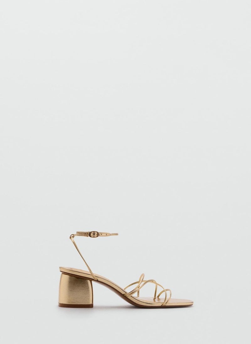 MANGO Straps Crossed Heeled Sandals  - Image 1