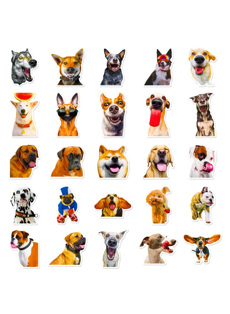 50Pcs Cool Dog Stickers Bulk Cute Funny for Kids Water Bottles Vinyl Waterproof Laptop Realistic Dog Sticker Pack for Phone Guitar Luggage Skateboard Teens Boys Girls - Image 4