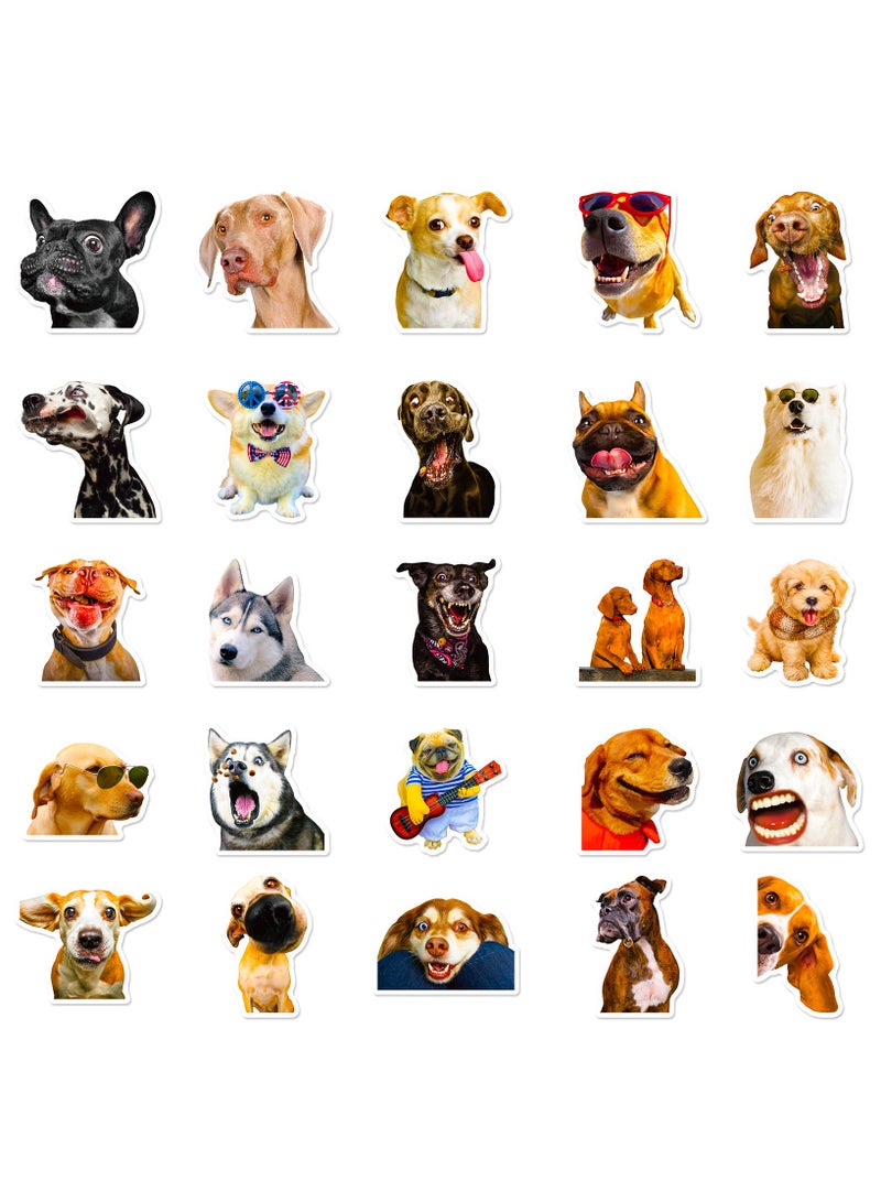 50Pcs Cool Dog Stickers Bulk Cute Funny for Kids Water Bottles Vinyl Waterproof Laptop Realistic Dog Sticker Pack for Phone Guitar Luggage Skateboard Teens Boys Girls - Image 3