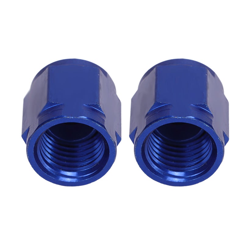 2 Pcs AN4 Female Flare End Cap Aluminium Alloy Leakage Proof Fuel Tube Nut Hose Block Off Adapter Fitting - Image 2
