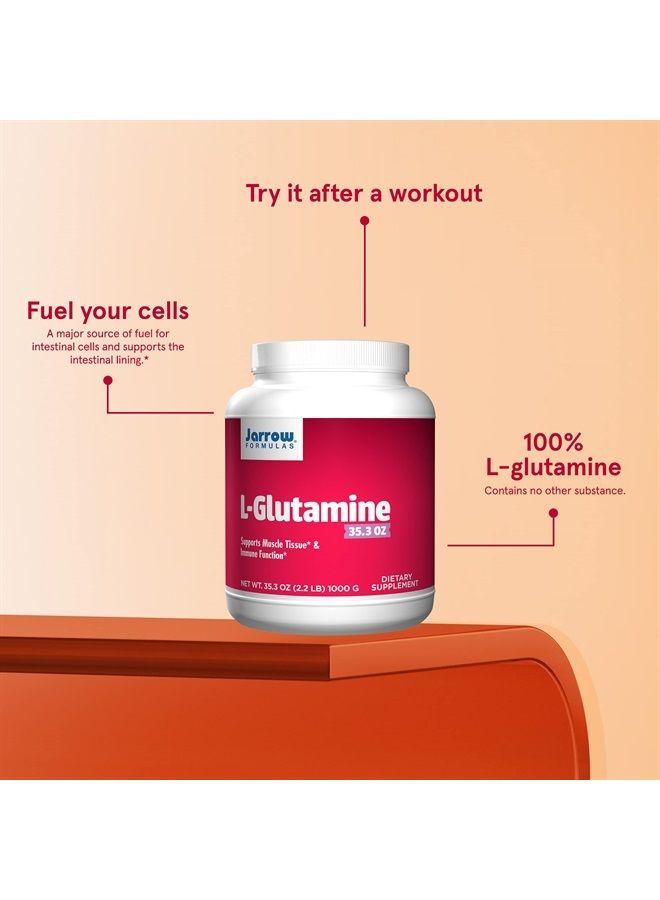 jarrow formulas L-جلوتامين 2 جرام - 2.2 رطل مسحوق - حوالي 500 حصة - يدعم أنسجة العضلات والدعم المناعي - حمض أميني لصحة الجهاز الهضمي والصحة العامة - مكمل غذائي - نباتي - خالي من الغلوتين - Image 4