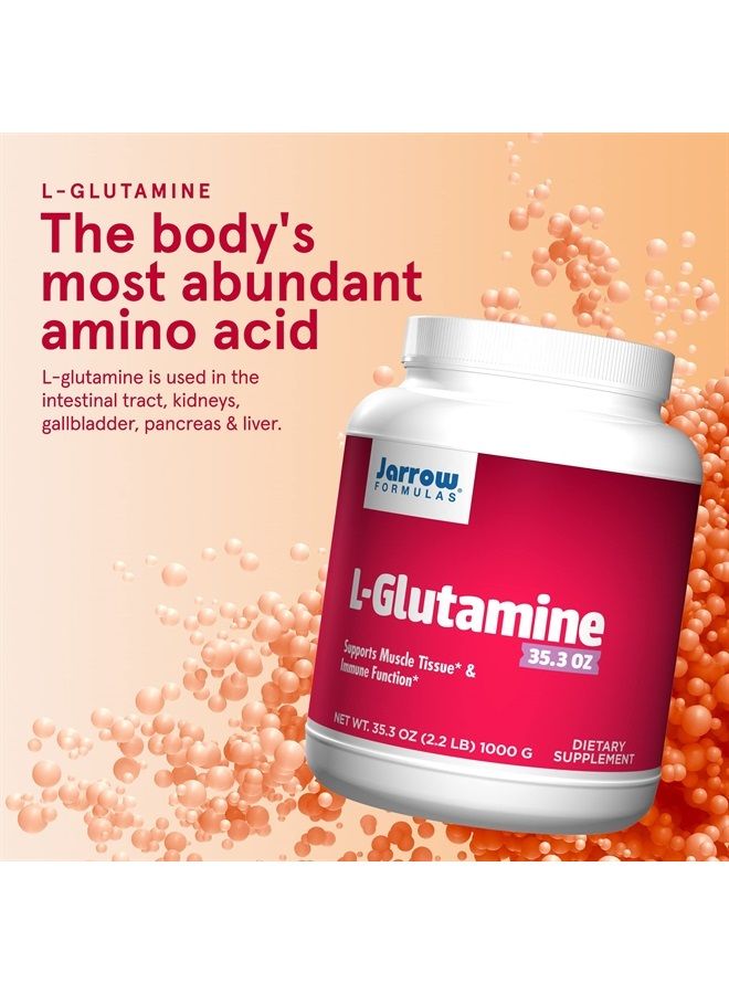 jarrow formulas L-جلوتامين 2 جرام - 2.2 رطل مسحوق - حوالي 500 حصة - يدعم أنسجة العضلات والدعم المناعي - حمض أميني لصحة الجهاز الهضمي والصحة العامة - مكمل غذائي - نباتي - خالي من الغلوتين - Image 2