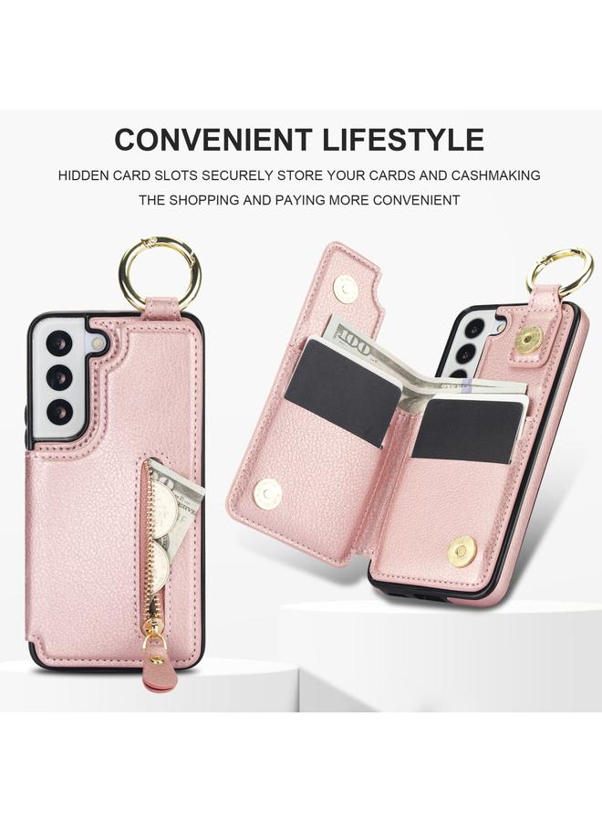 S-TOP Case For Samsung Galaxy S22+ 5G Litchi Texture Zipper Double Buckle Card Bag Phone Case - Image 5